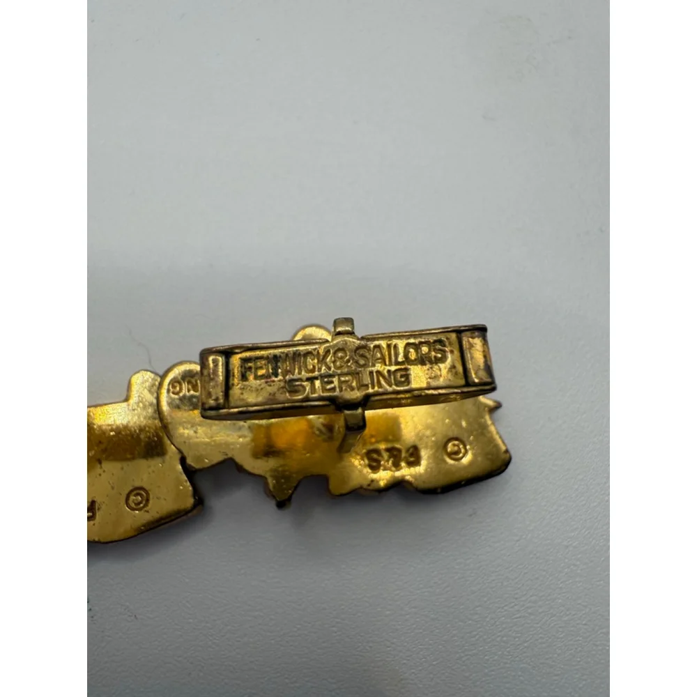 Men's Fenwick & Sailors Gold Tone Sterling Vintage Car Cuff Links One Size